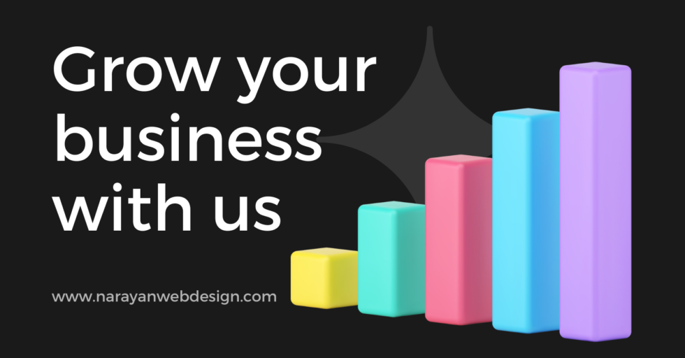 Black Minimalist Grow Your Business Facebook Cover